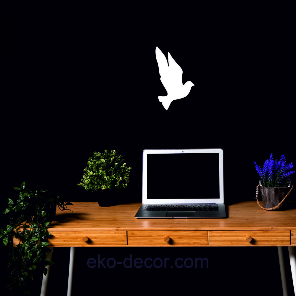 Декоративное настенное Панно «Птичка» Декор на стену(цена за 1шт) 20*12 см, Белый Киев - изображение 6