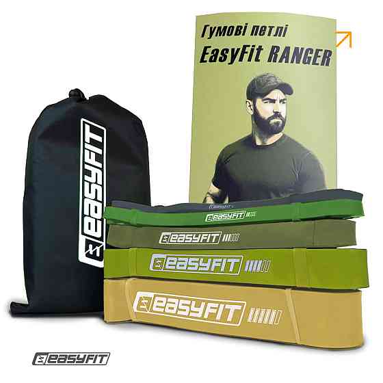 Резинові петлі EasyFit Ranger 1–65 кг (набір 5 шт) Коломия