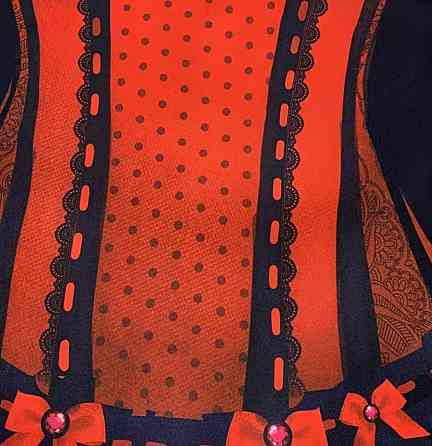 Фартух з приколом Дівчина в червоній білизні 75 на 60 см різнобарвний Київ