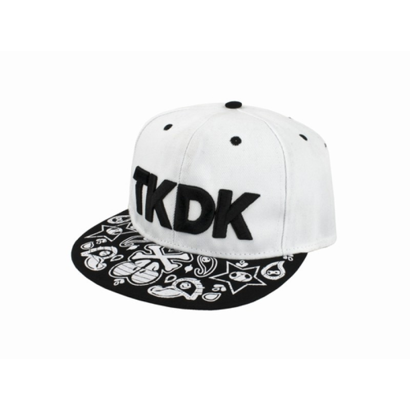 Бейсболка із прямим козирком чорно-біла Київ - фото 1