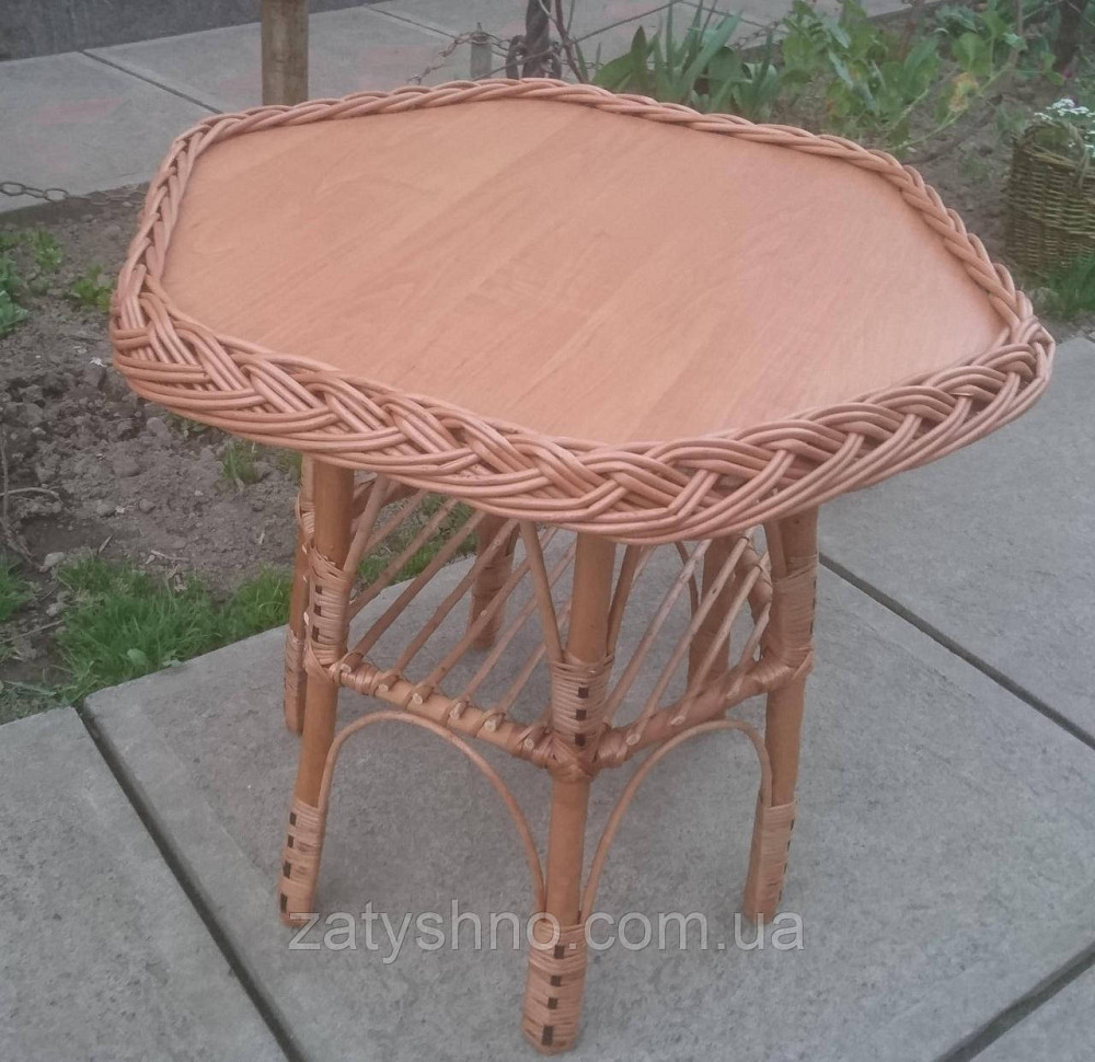 Стіл шестигранний плетений із лози Київ - фото 2