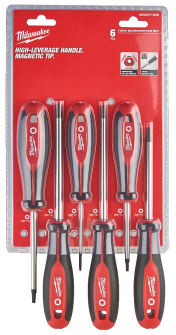 Набір викруток магнітних MILWAUKEE з тригранною рукояткою TORX (6шт) Одеса - фото 2