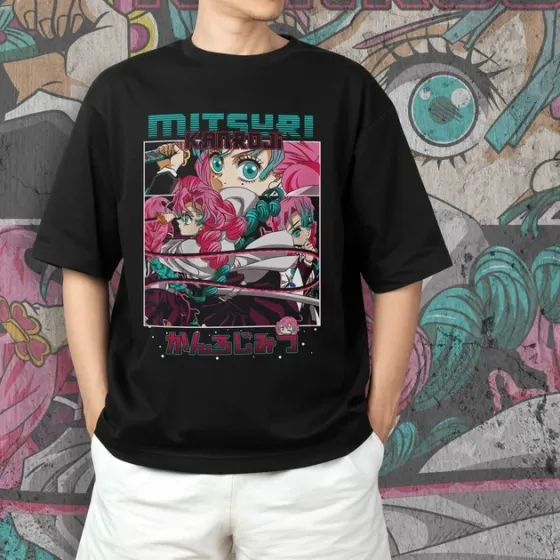 Футболка для підлітка хлопчика з принтом Клинок, рассекающий демонов Міцурі 5 Розмір 160 Anime10962 Дніпро