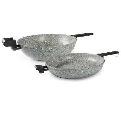 Сковорода Flonal Dura Induction Rocky Twins 28 см подвійна з решіткою (RKIWP2830) Вінниця - фото 11