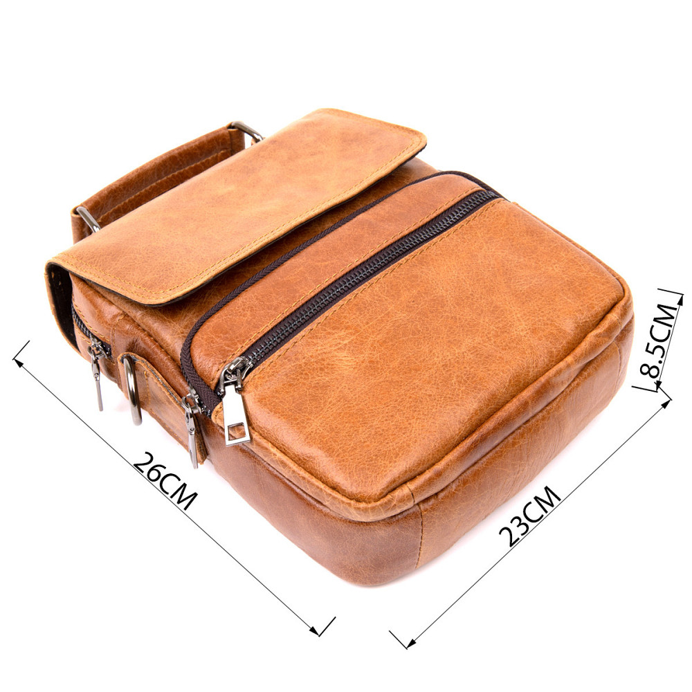 Сумка чоловіча месенджер на одне відділення Vintage 20413 Руда Київ - фото 3