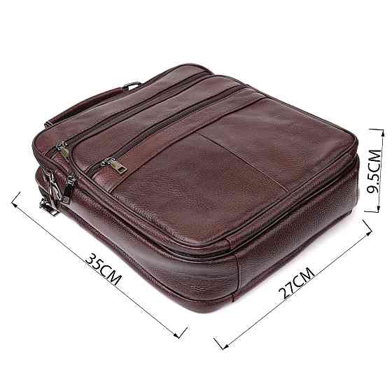 Сумка чоловіча з ручкою для перенесення в руці з натуральної шкіри Vintage 23030 Коричневий Київ