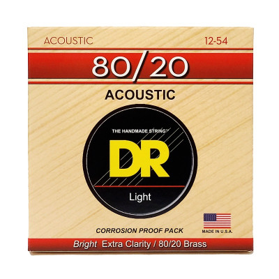 Струни для гітари DR Strings HI-BEAM Acoustic 80/20 Bronze - Light (12-54) (HA-12) Вінниця - фото 1