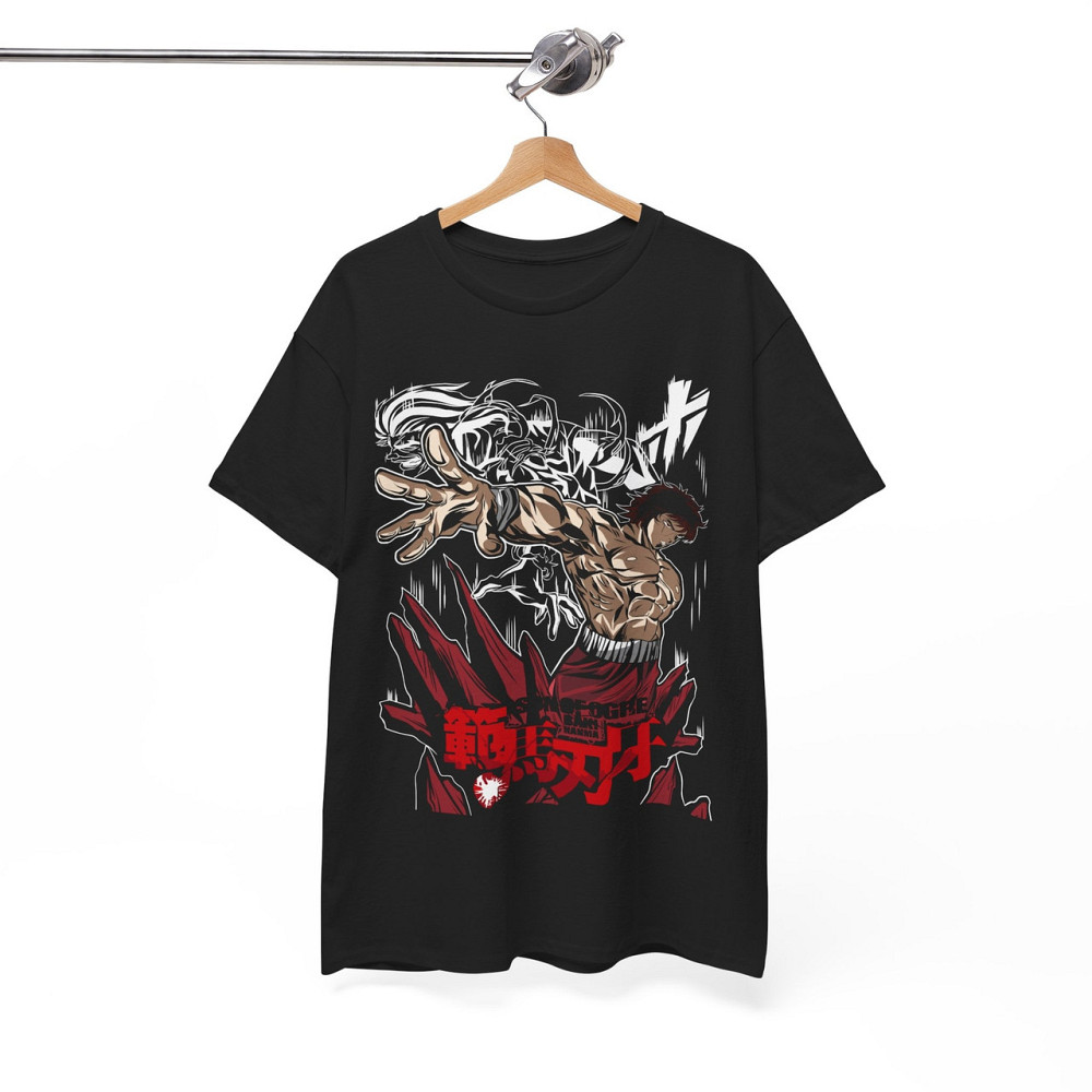 Футболка для хлопчика з аніме принтом Бакі Грапплер Гйм Воркоут оверсайз (зріст від 165 до 180) Чорний AnimeJ0402m Дніпро - фото 8