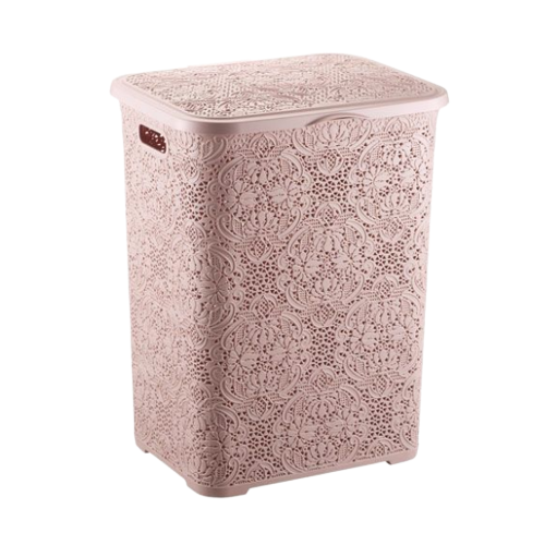 Кошик для білизни 60л 42,5*37*56,3см пудра Lace ELIF Житомир