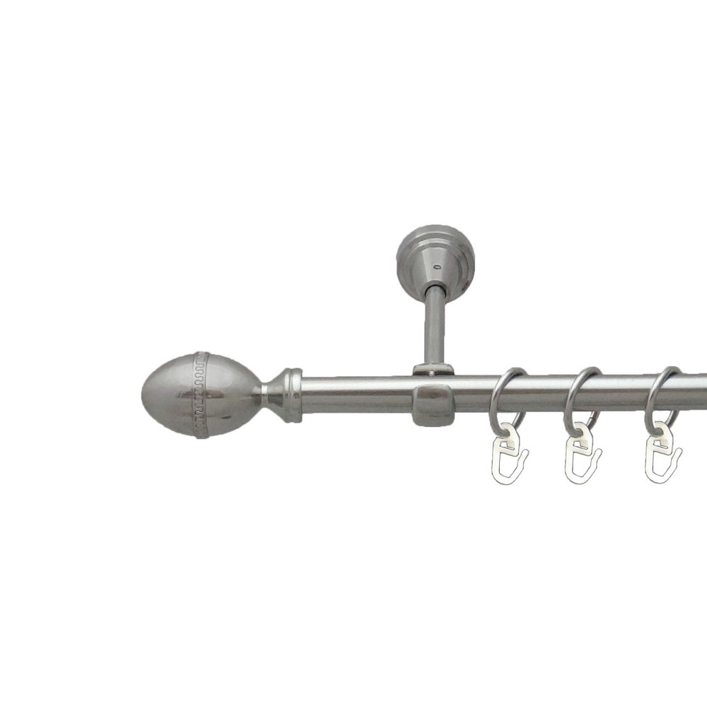 Карниз Orvit Фарже металевий однорядний відкритий Нержавіюча Сталь 16 мм 300 см (5503075) Львов - изображение 1