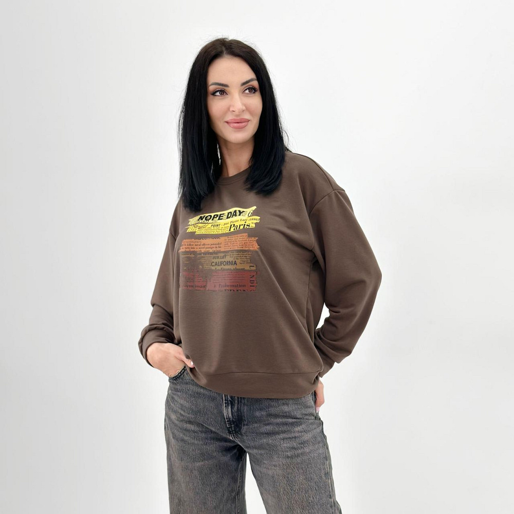 Демисезонный женский свитшот с принтом 