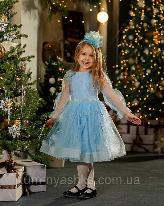 Голубое нарядное платье с блестками Снежинка, Эльза, Капелька, Тучка, Заверюха, Морячка, Дождик на 4-7 лет Кривой Рог - изображение 5