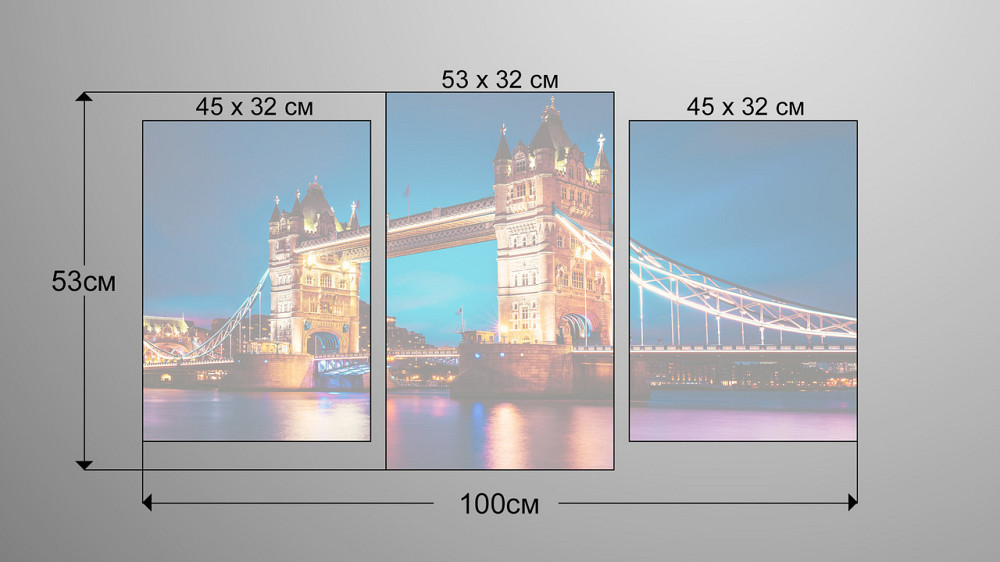 Модульна картина Лондон Art-204_3 Київ - фото 3