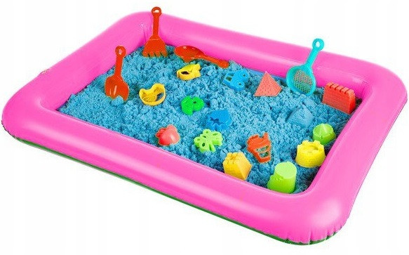 Детский песок 2 кг с надувным бассейном и формочками и игрушками + насос Kruzzel (22712) Нововолынск - изображение 8