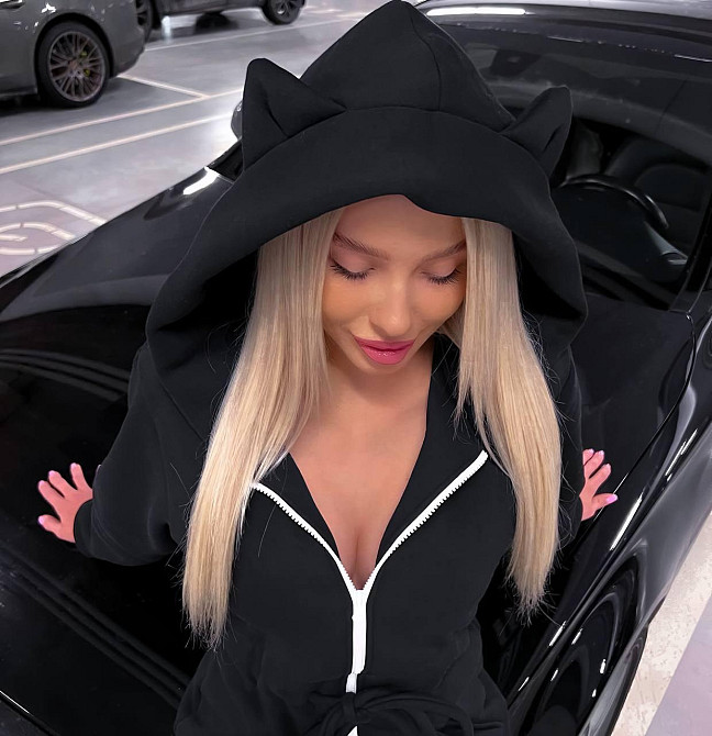 Женский стильный теплый комбинезон с ушками трехнить на флисе Черный, 44/46 Одесса - изображение 3