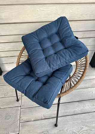 Подушка для стільців (50x50х8 см) Decorator Sawana колір темно-синій 84-148 Київ