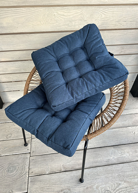 Подушка для стільців (50x50х8 см) Decorator Sawana колір темно-синій 84-148 Київ - фото 5