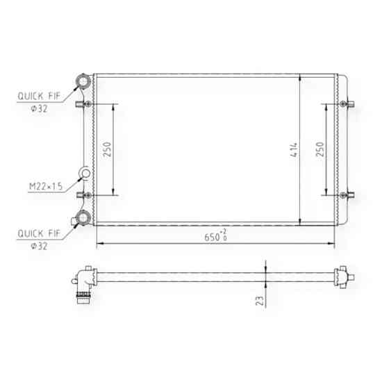 Радіатор охолодження двигуна автомобіль Фольцваген Bora, Golf IV, автомобіль Шкода Octavia Tour, автомобіль Audi A3 1.6-2.0i, Мукачево