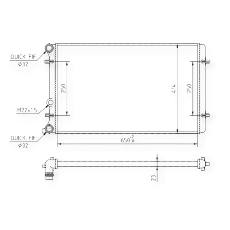 Радиатор охлаждения двигателя автомобиль Фольцваген Bora, Golf IV, автомобиль Шкода Octavia Tour, автомобиль Ауди A3 1.6-2.0i, Мукачево - изображение 1