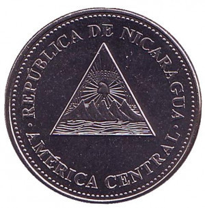 Гори-вулкани. Монета 50 сентаво. 2014 рік, Нікарагуа.(АМ) Полтава - фото 1