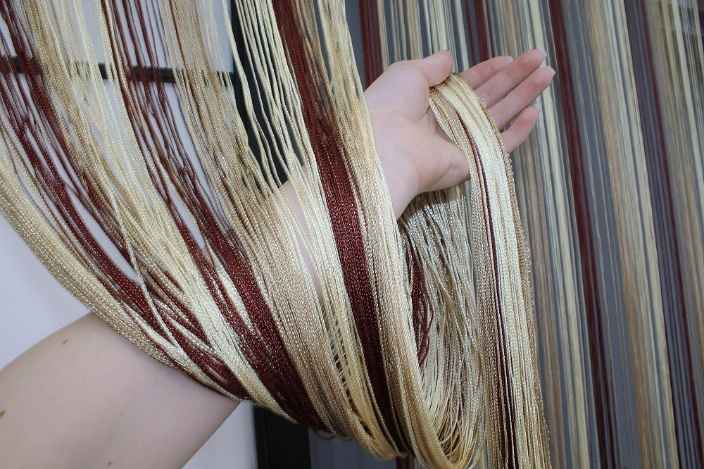 Штори-нитки "Кісея" Коричневий з бежевим 300х300см 1 шт (61-011) Київ - фото 7