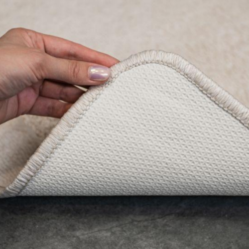 Набір килимків для ванної кімнати 2шт 57*100см+57*50см U-виріз Абстракція Joy молочний тафтинг Дариана Житомир - фото 2