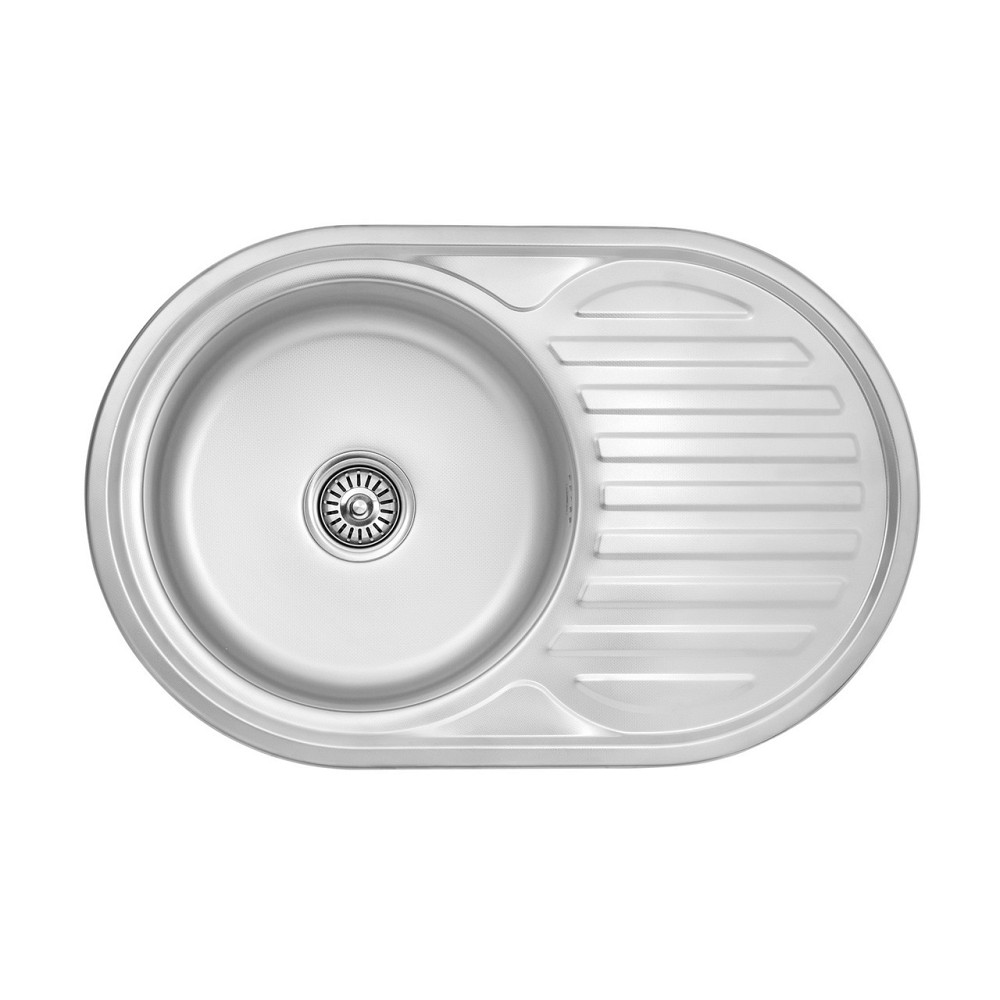 Кухонная мойка с нержавеющей стали Kroner KRP Dekor - 77х50 (0.8 мм) Киев - изображение 1