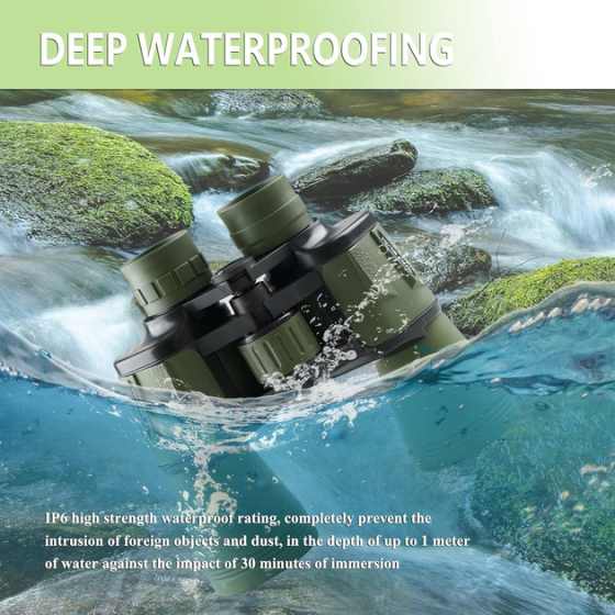 Бинокль полевой 10х50 для охоты и туризма (Зеленый) Винница