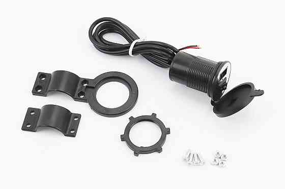 Зарядка USB універсальна на 1 вихід, з кнопкою вкл/викл (кріплення в пластик/на кермо) Київ