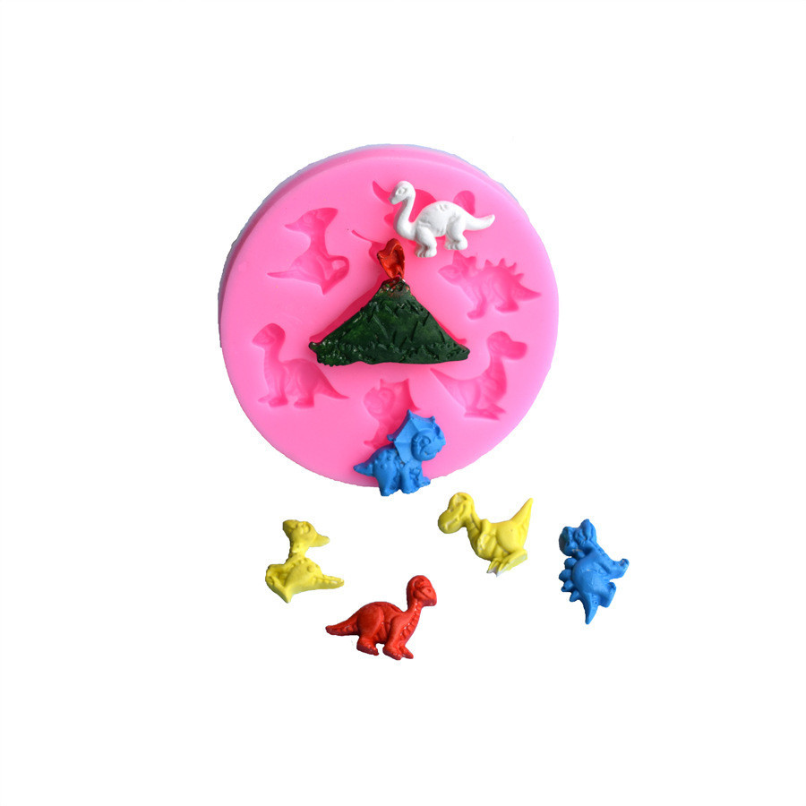 Молд силиконовый Динозавры 77 мм розовый Киев - изображение 1