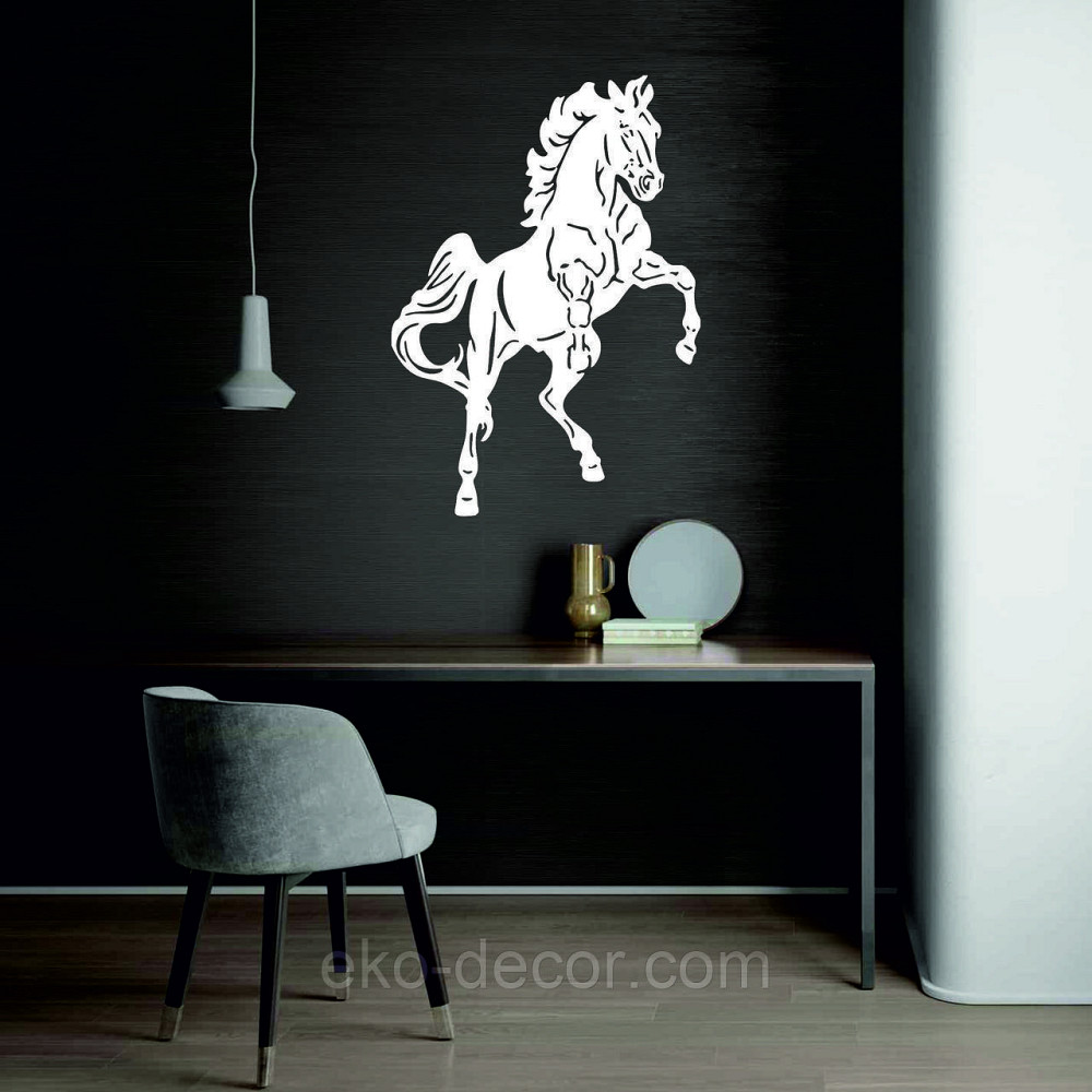 Декоративне настінне Панно «Лошадь», Декор на стіну 50*35 см, Білий Київ - фото 2