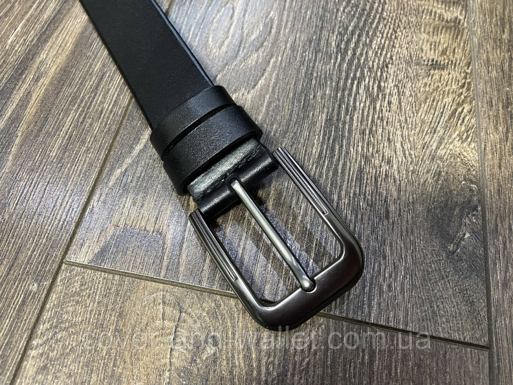 Класичний брючний чоловічий ремінь ST Leather 35 мм (чорний) Київ - фото 10