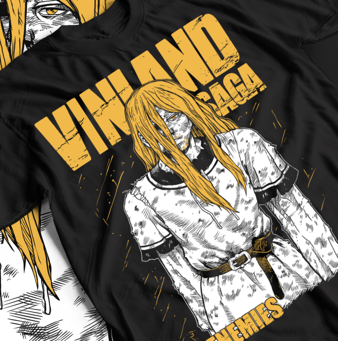 Футболка з аніме принтом Вінланд Сага Тхорфі Вбр оверсайз (S/M/L) Чорний AnimeJ0667 Дніпро - фото 1