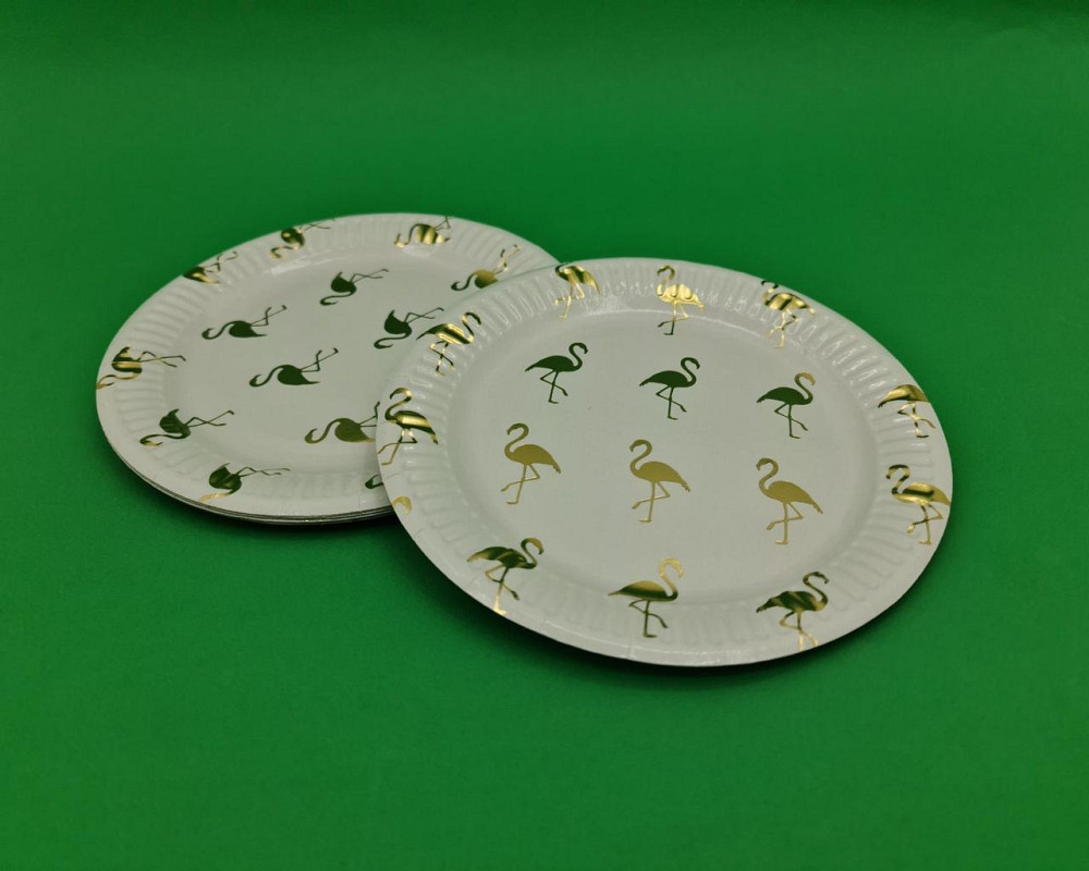 Тарелки бумажные одноразовые детские 