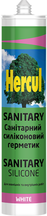 Санітарний силіконовий герметик HERCUL SANITARY білий 280 мл Киев