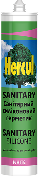 Санітарний силіконовий герметик HERCUL SANITARY білий 280 мл Киев - изображение 1