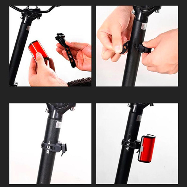 Ліхтарик-мигалка для велосипеда WQB-514, Потужний задній ліхтар для велосипеда, Задній велоліхтар WY-47 Львів - фото 6