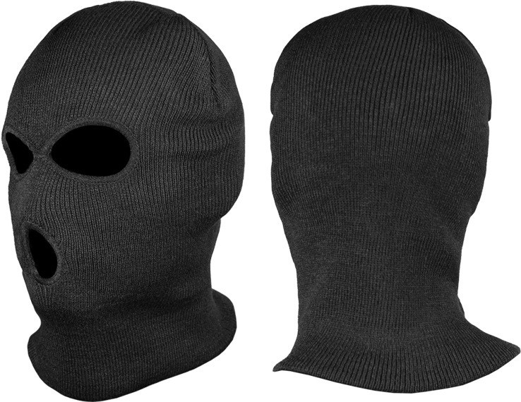Універсальна Тактична Балаклава зимова з 3 отворами Mil-Tec від Sturm (12114002) Black Нововолинськ - фото 1