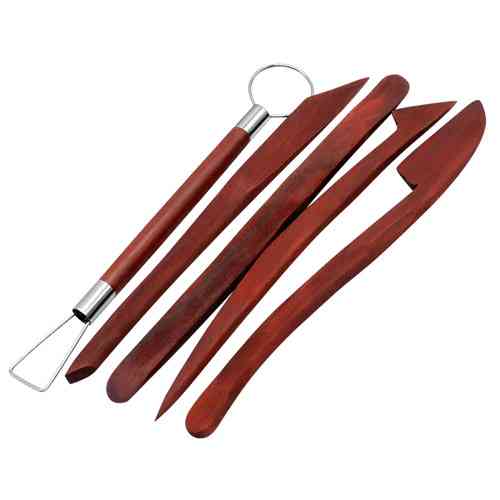 Набор инструментов для лепки из полимерной глины, 5шт, двусторонние, дерево Вінниця