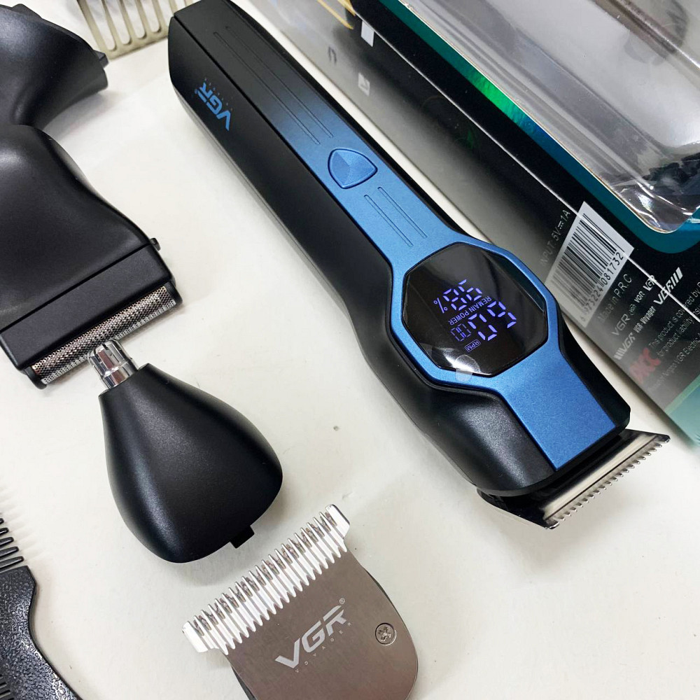 Триммер для стрижки аккумуляторный профессиональный VGR, Беспроводные машинки для стрижки легкие SD-12 Львов - изображение 8