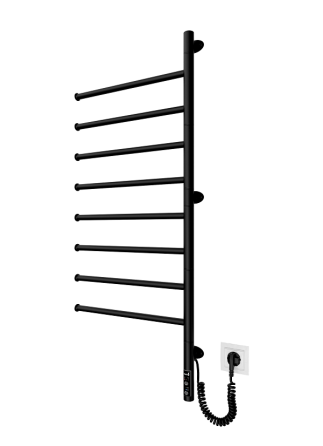 Електрична рушникосушарка Mario Веєр-I 1000х445/55 TR поворотна, чорний мат Київ