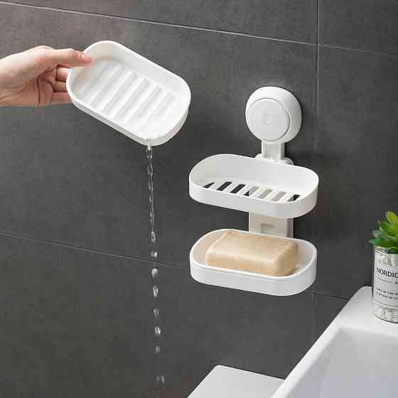 AQUATICA Мыльница на вакуумной присоске двойная s42 142×111×201мм AQUATICA (9784290) Киев