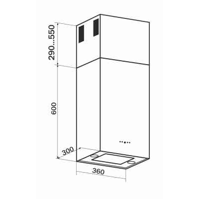 Витяжка кухонна GRANADO Segovia 2614-1200 black (GCH6336311) Вінниця