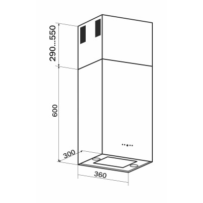 Вытяжка кухонная GRANADO Segovia 2614-1200 black (GCH6336311) Винница - изображение 3