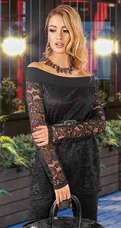 Гіпюровий чорний костюм (42) Київ