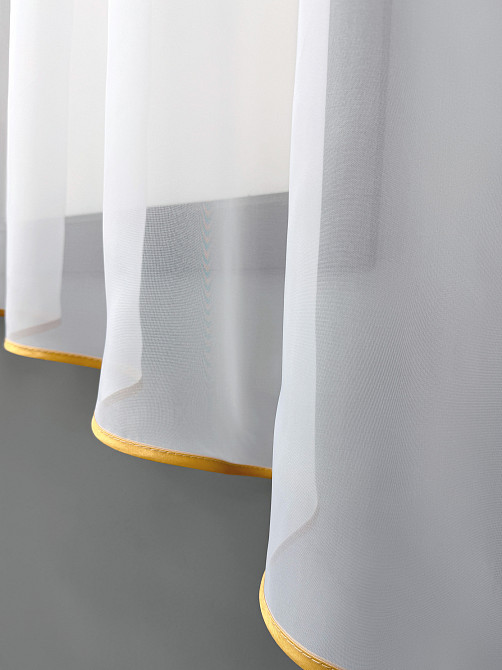 Кухонна тюль арка з ламбрекеном VR-Textil № 025к білий з охристим 270х170 см (52-1231) Київ - фото 6