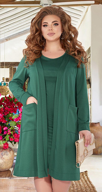 Стильний костюм із платтям великого розміру (50) Київ - фото 1