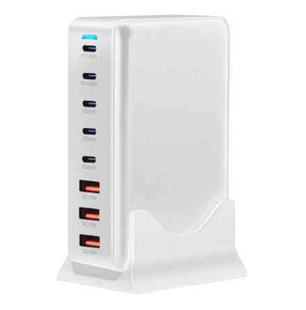 Сетевое зарядное устройство GaN YMX-908-440W (2Type-C-100W+3Type-C-65W+3USBQC3.0-18W) Белый Винница