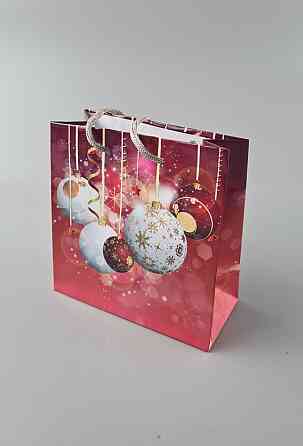 Новорічні паперові, подарункові пакети з ручкою Чашка 16/16/8-030 (12 шт) Харків