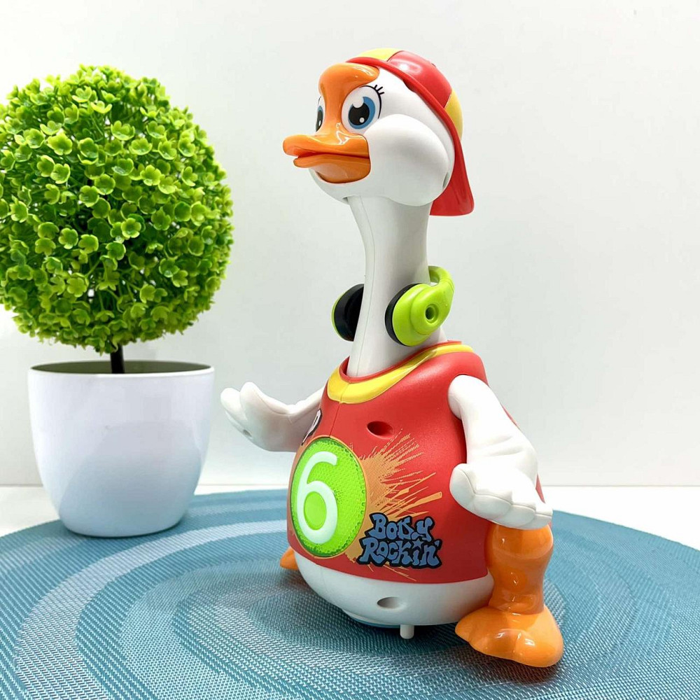 Музична іграшка Hola Гусак хіпхопер каже англійською співає хіп-хоп пісні підсвічування танцює Червона (828) Чернигов - изображение 4